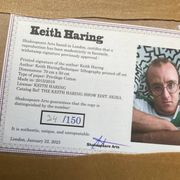 Numbered Keith Haring silkscreen with certificate.