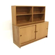 Scandinavian oak library "Öresund", Børge Mogensen, Sweden, 1960