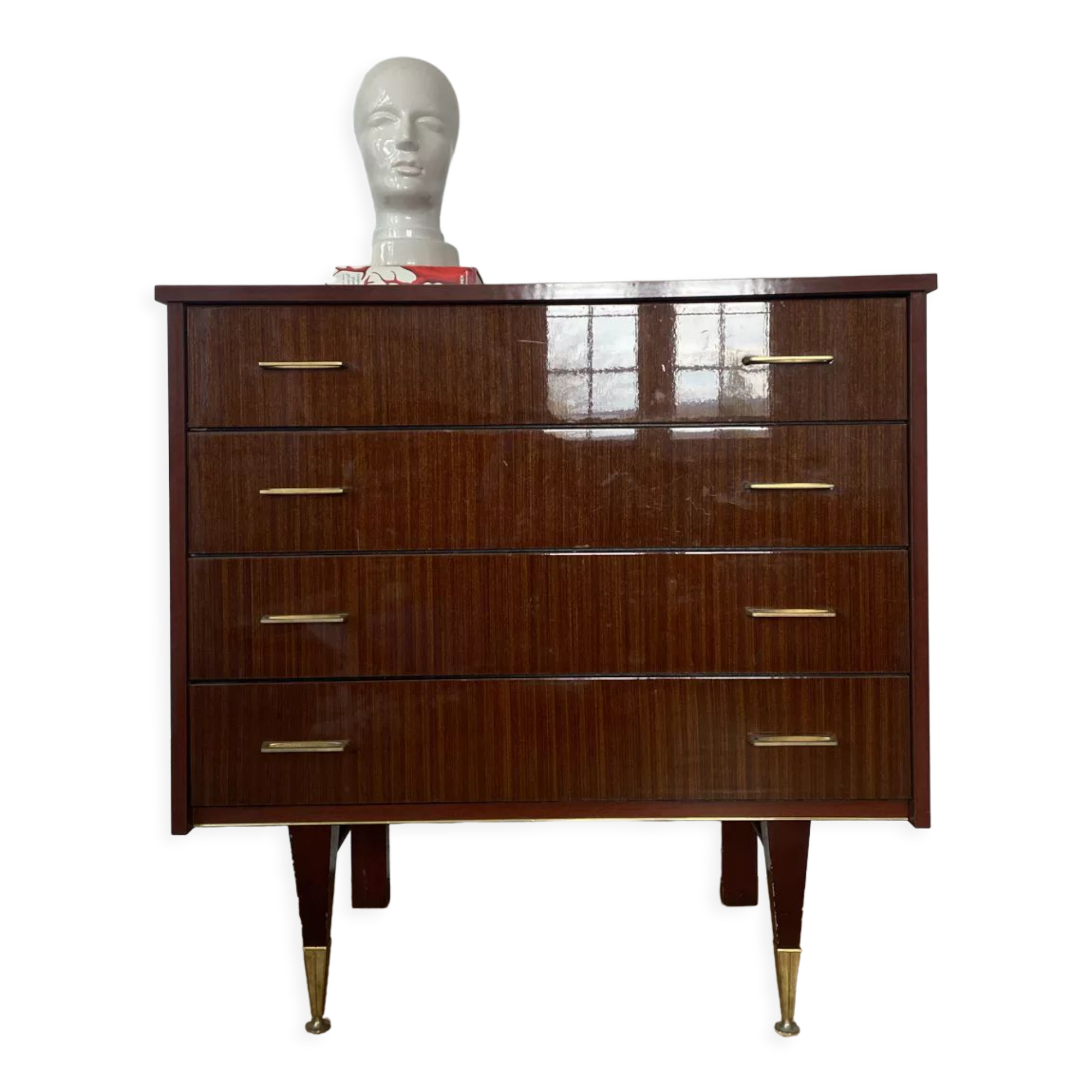 Commode vintage 4 tiroirs années 60