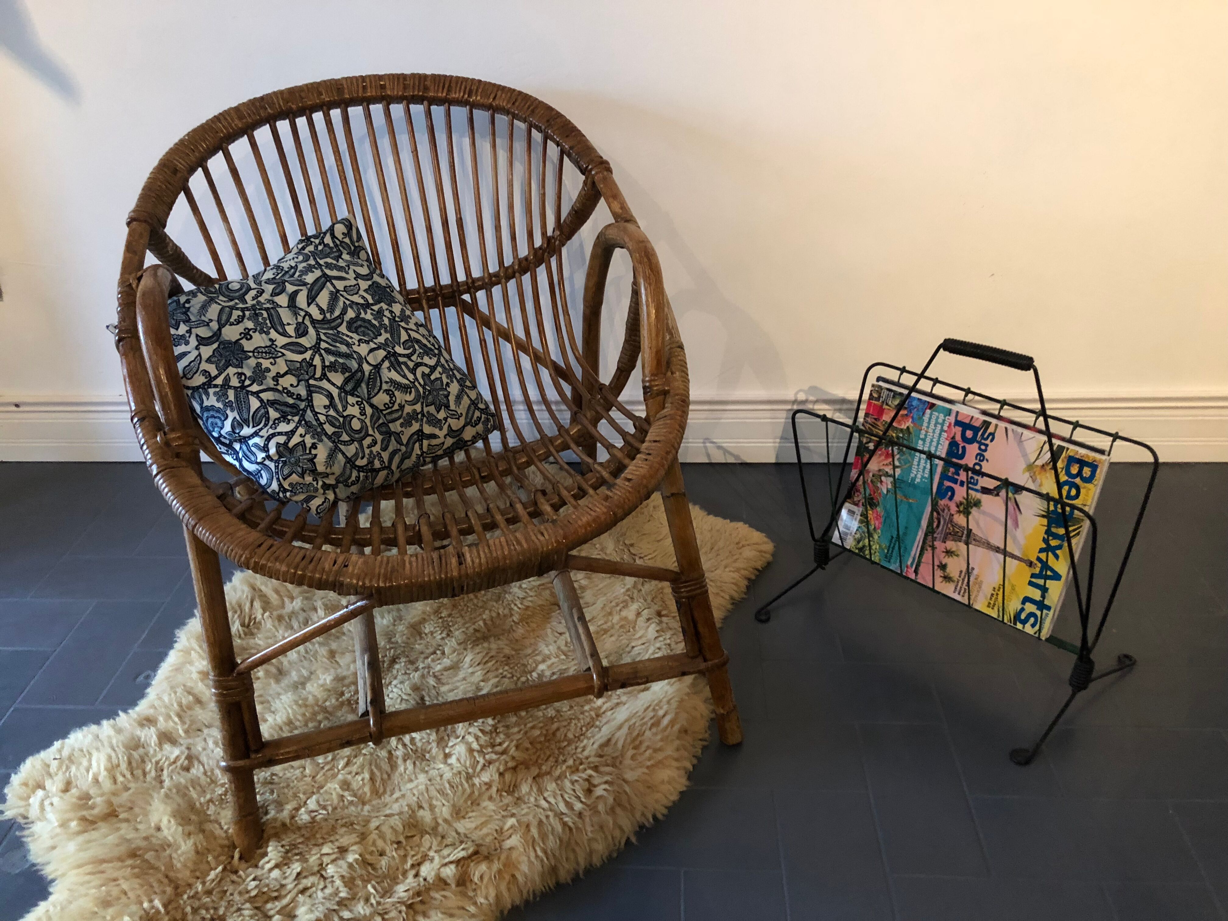 Porte revues vintage scoubidou