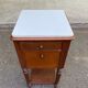 19th-century solid wood Henri II bedside table