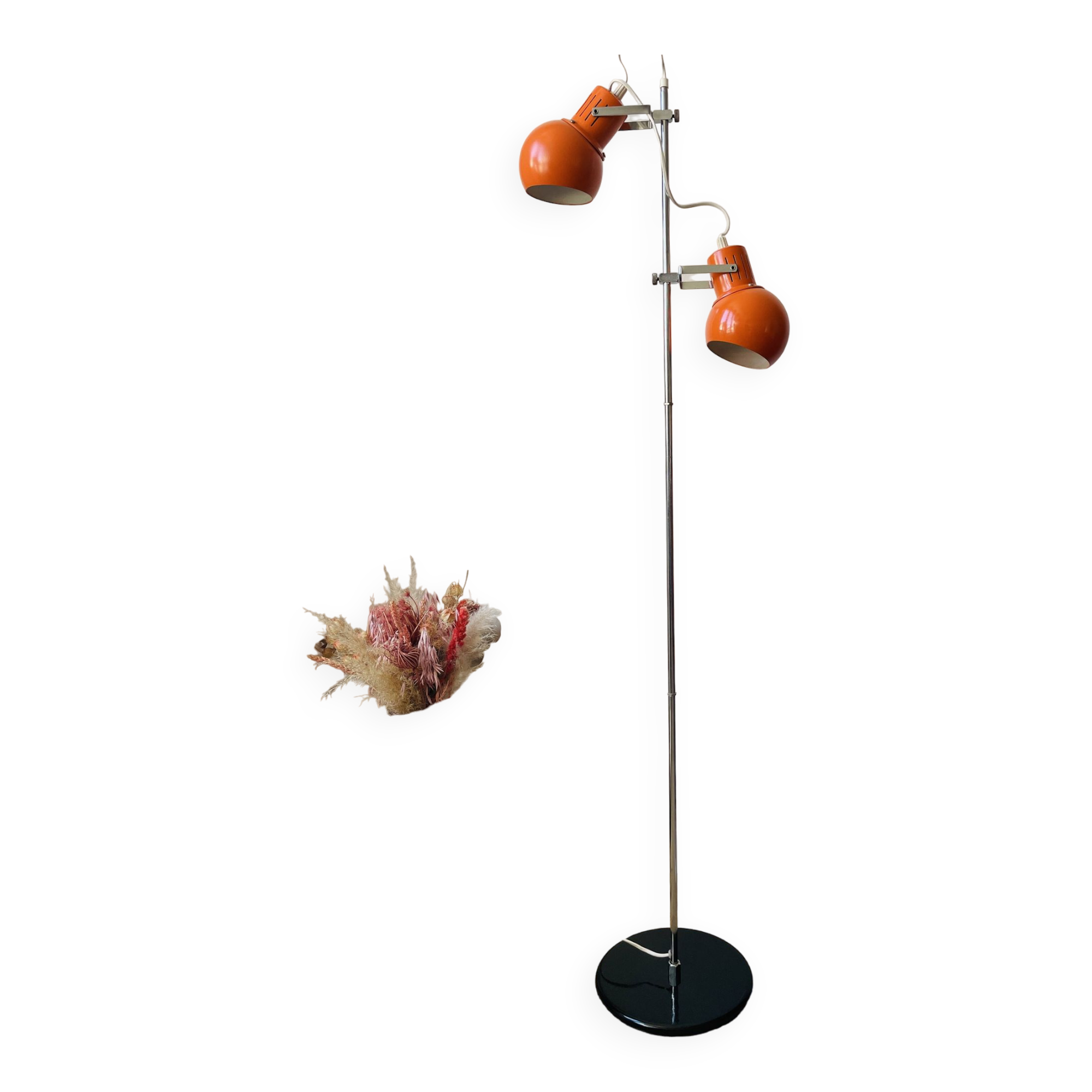 Lampadaire eyeball orange années 70