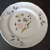 Four flat earthenware plates including 2 Luneville