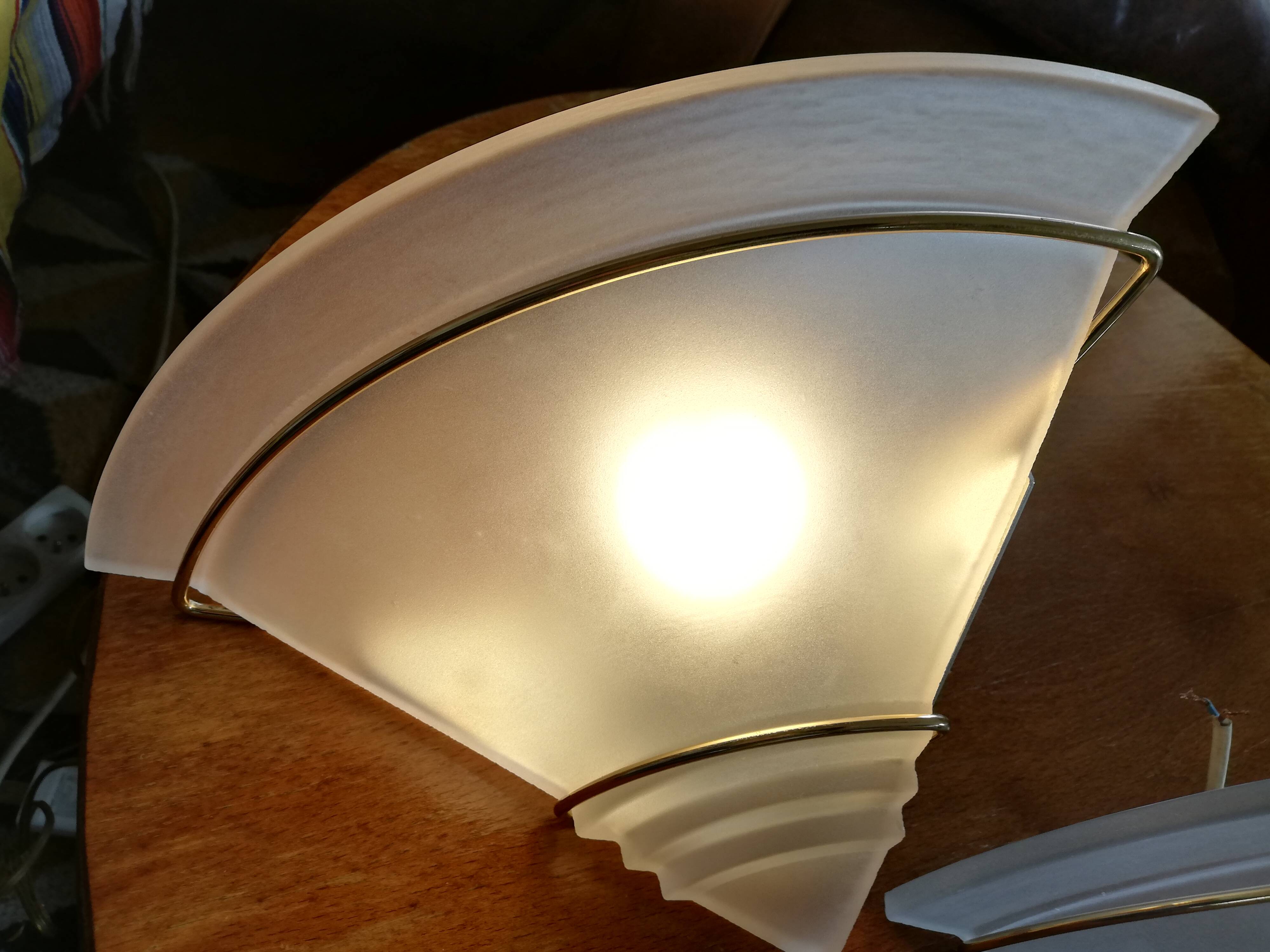 Set de 2 appliques murales d'angle 60's
