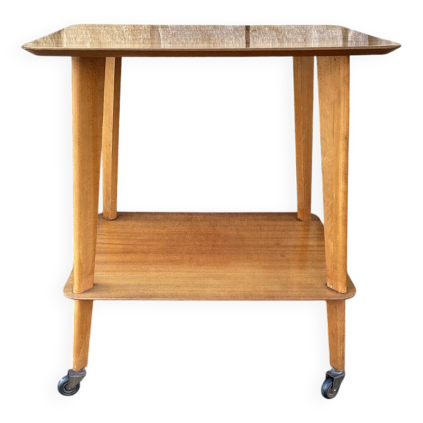 Desserte, Table TV, bois vernis, années 50