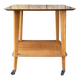 Serving trolley, TV table, varnished wood, 1950s
