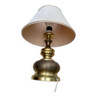 Vintage lamp with a bronze and gold brass ball base by Gura Leuchten.