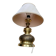 Vintage lamp with a bronze and gold brass ball base by Gura Leuchten.