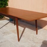 Table teck 2 rallonges vintage