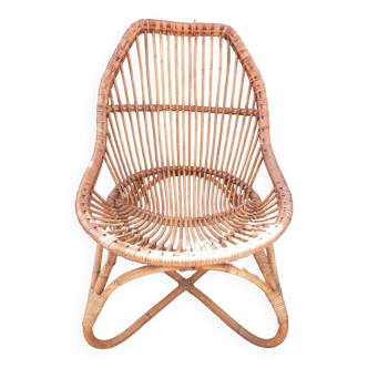 Vintage rattan armchair
