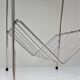 Chrome metal glass saddle shelf magazine rack 70s