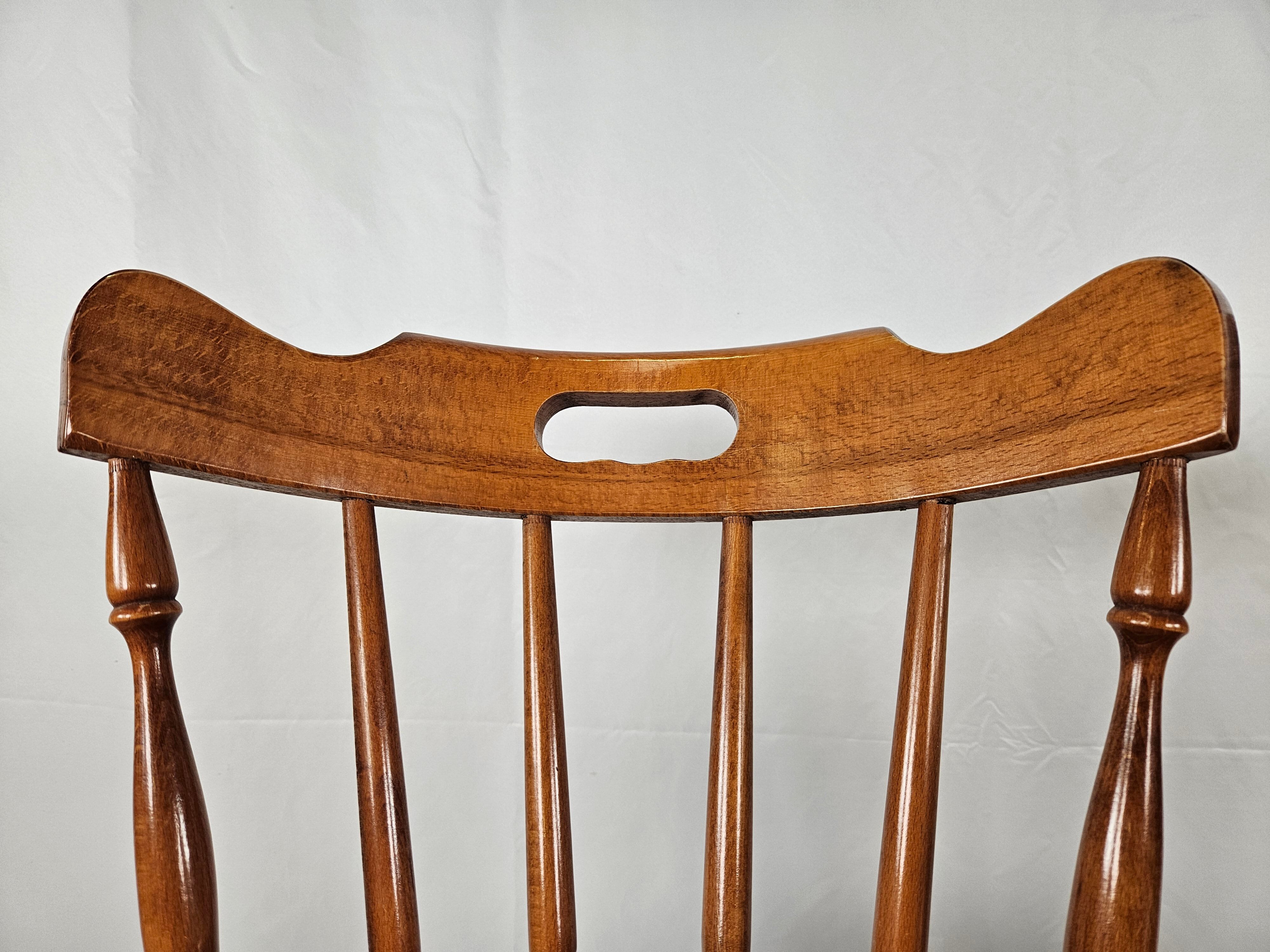 Set of 4 country style chairs, 80s