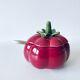 Pot en céramique barbotine tomate