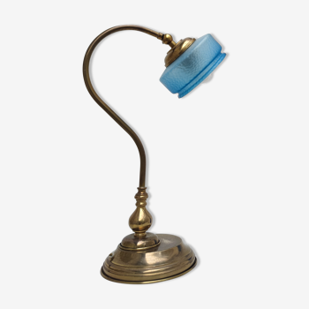 Golden and blue lamp