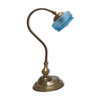 Golden and blue lamp