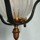 Lustre ancien en bronze avec son globe