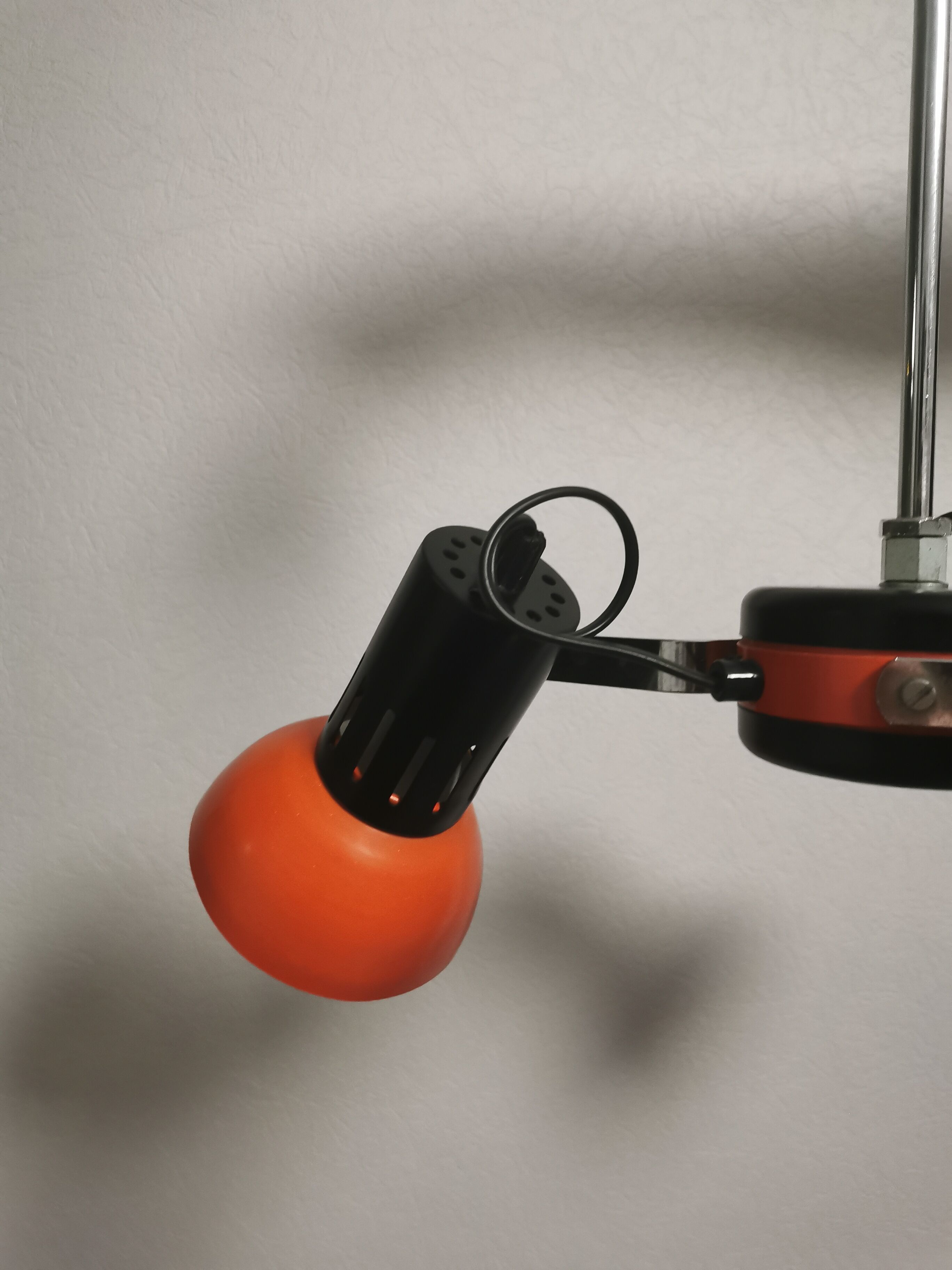 Hanging lamp 3 orientable spots, Aluminor France, 1970