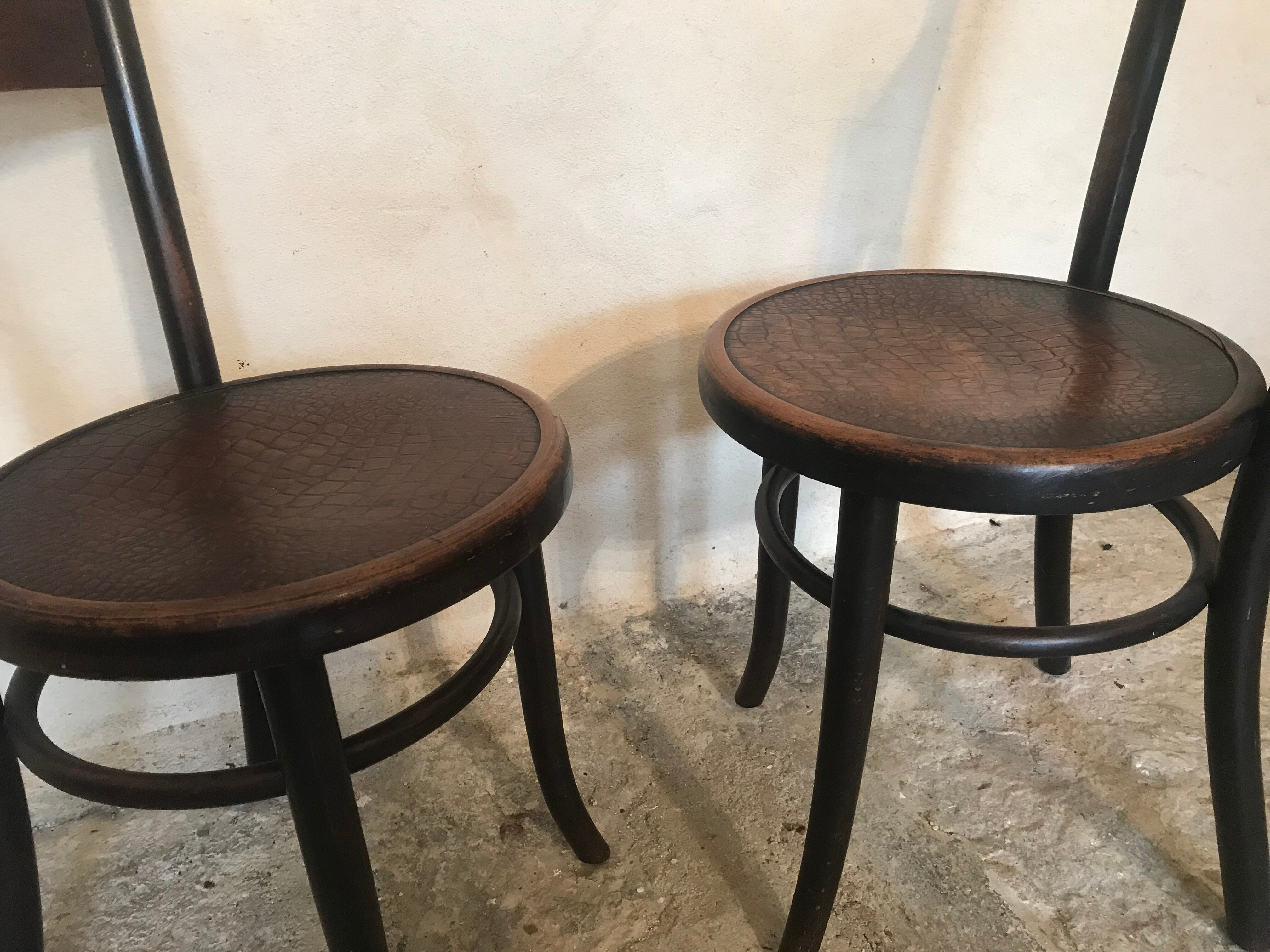 Paire de chaises bistrot vintage  Fischel 1900