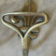 Pair of antique gilt bronze lily flower wall brackets.