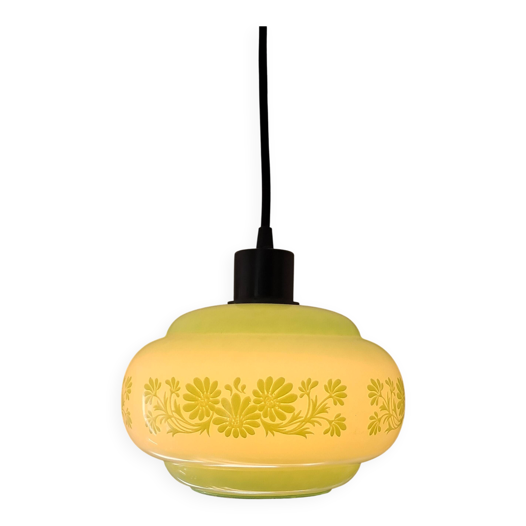 Globe opaline années 80