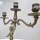 "Il mio bel foco" pair of candlesticks XIXth cherubs 3 torchieres