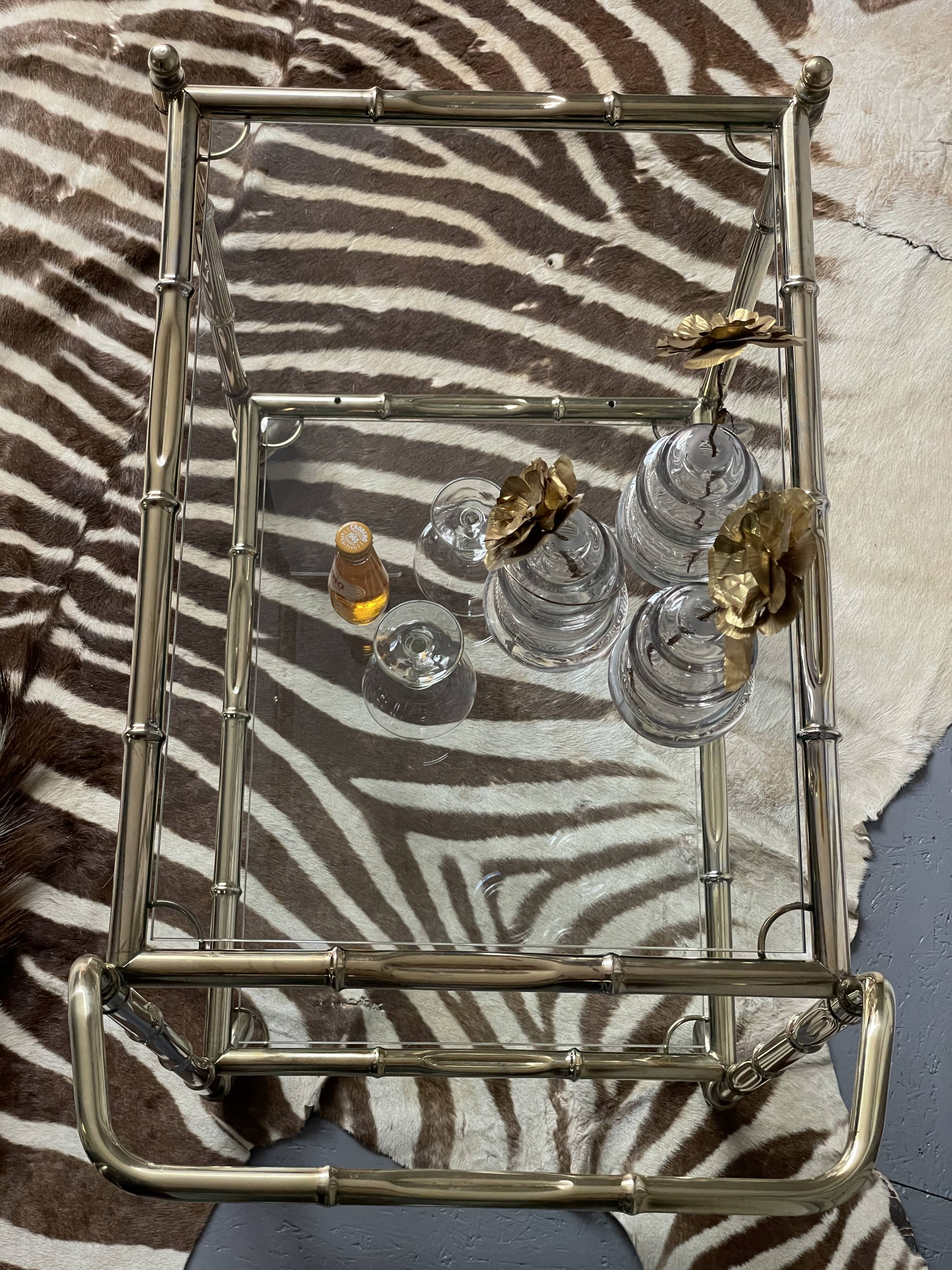 Vintage Golden Bar Cart