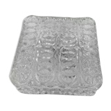 Ceiling lamp in molded glass in relief