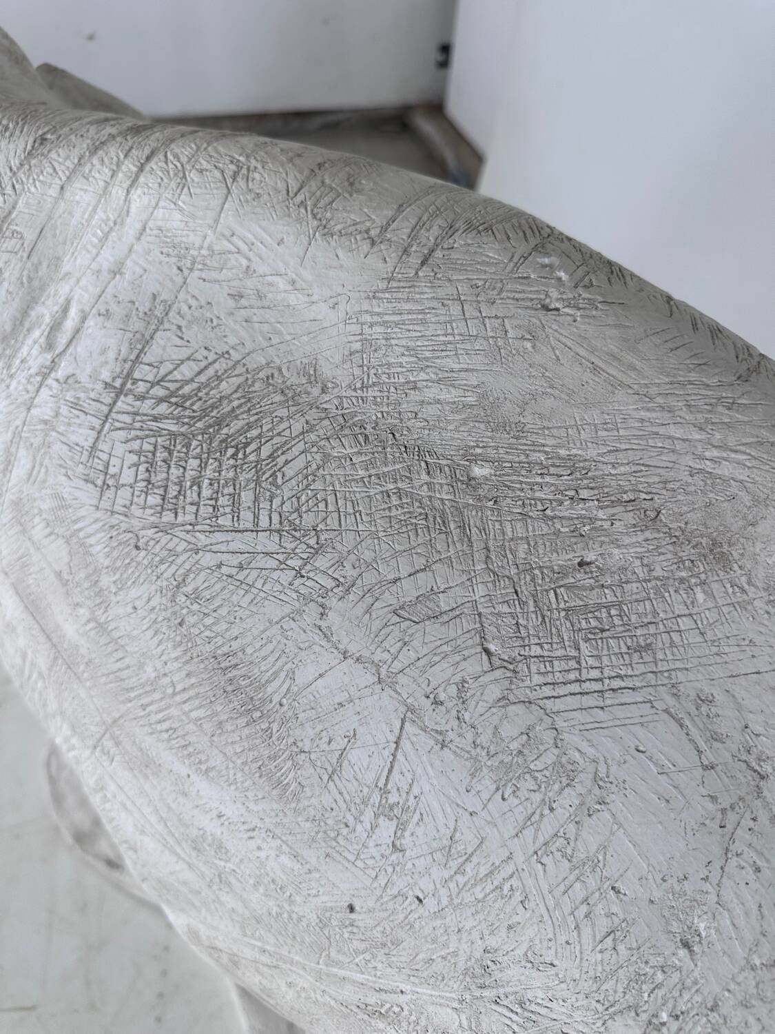 Large plaster elephant sculpture