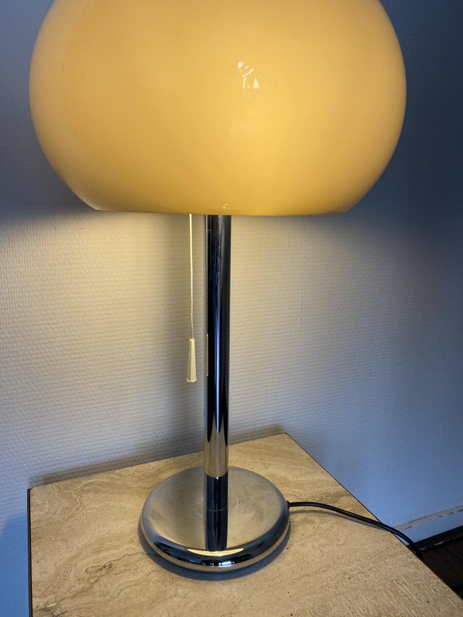 Guzzini Italy 1960s chrome-plated desk lamp