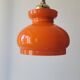 Orange opaline pendant light