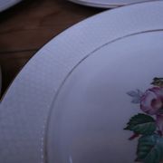 6 floral half porcelain dinner plates KIFO Amandinoise