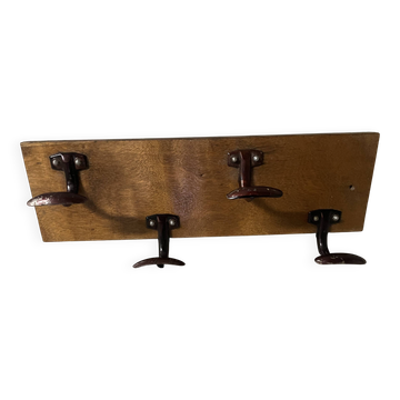 1960s wall-mounted coat rack