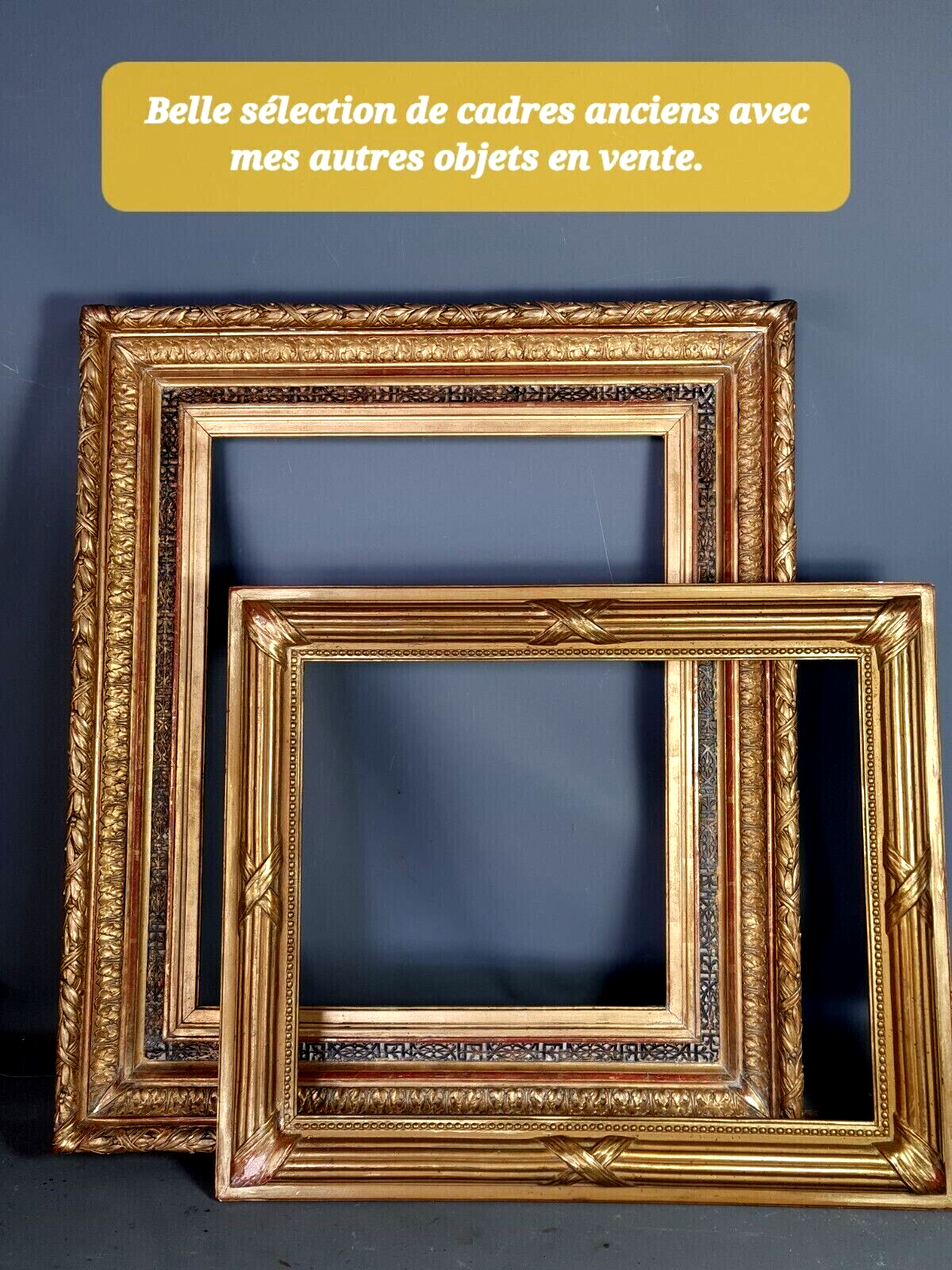 Frame nineteenth century wood stucco gilding gold leaf 70x62 cm, foliage 54x46 cm SB