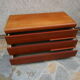 Mahogany low chest of drawers 70s
