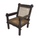 Solid oak and rope lounge chair, The Netherlands 1960's
