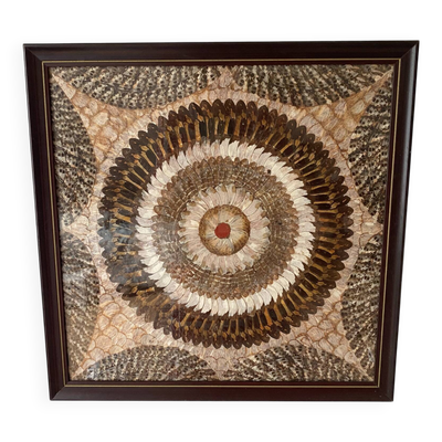 Cadre vintage mosaïque ailes de papillons