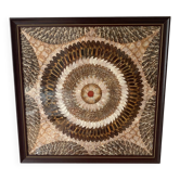 Vintage frame butterfly wings mosaic