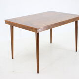 1960s Walnut Extendable Dining Table in Gloss Finish, Czechoslovakia