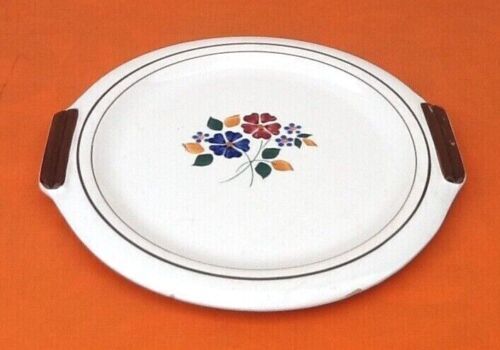 Dessert dish in earthenware Société Amandinoise Saint Amand