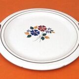 Dessert dish in earthenware Société Amandinoise Saint Amand