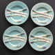 8 plates with old asparagus in slurry, early XXth century