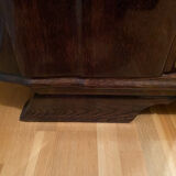 Art Deco bedroom set in walnut burl and marble