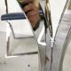 Table vintage verre et chrome 1970
