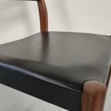 Lot of 6 vintage skai Scandinavian chairs 60s/70s