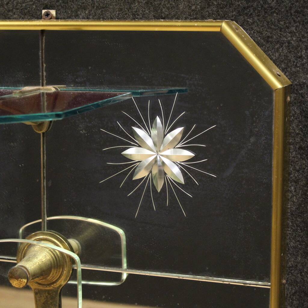 20th-century designer mirror coat rack