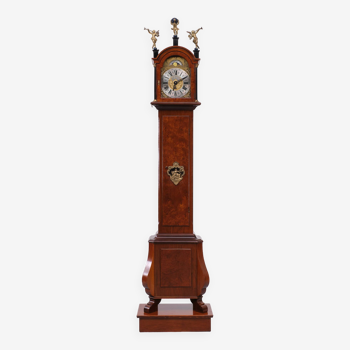 Amsterdam Burl long case clock . Wuba Warmink 1960s
