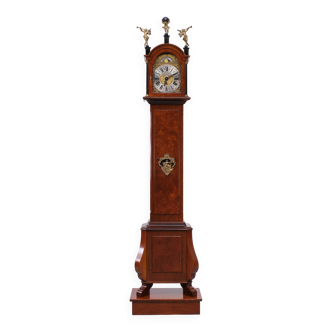 Amsterdam Burl long case clock . Wuba Warmink 1960s