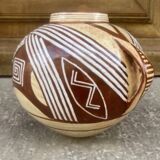 Pair of 2-handled ball vases by Hélène Moisand circa 1950