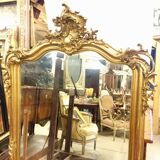 Miroir de cheminée en bois 79x128 cm