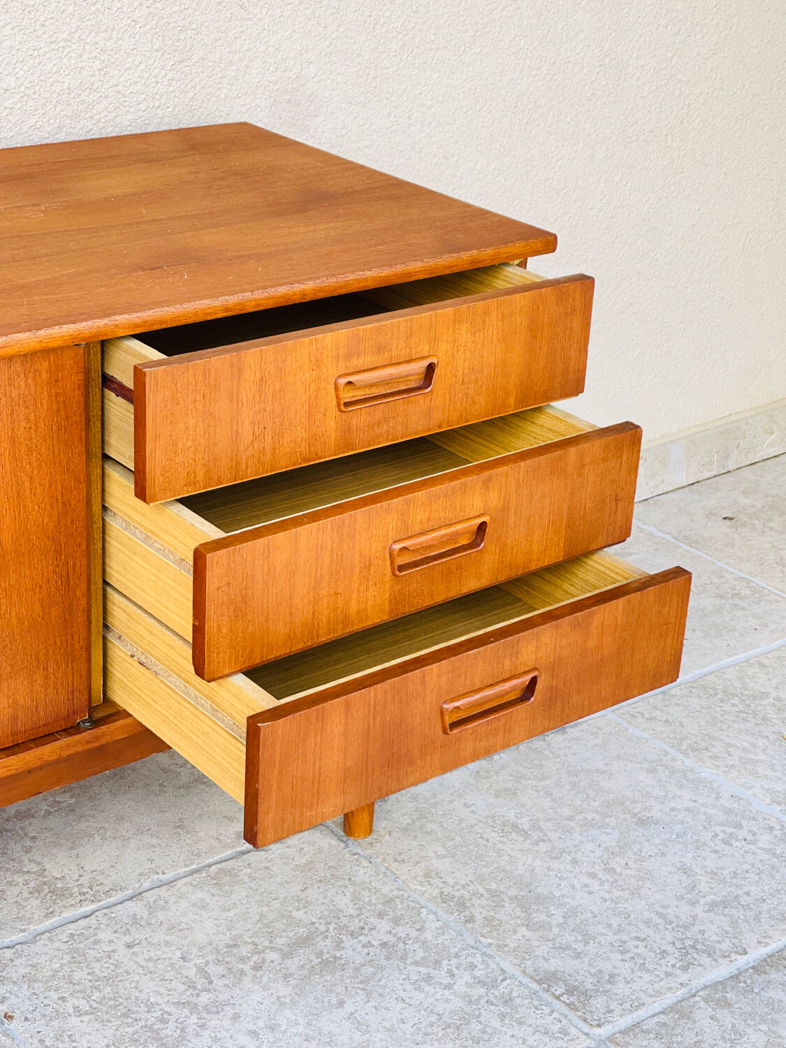 Scandinavian teak row